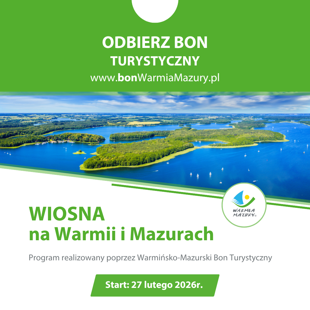 Grafika Bon Turystyczny a Warmii i Mazurach